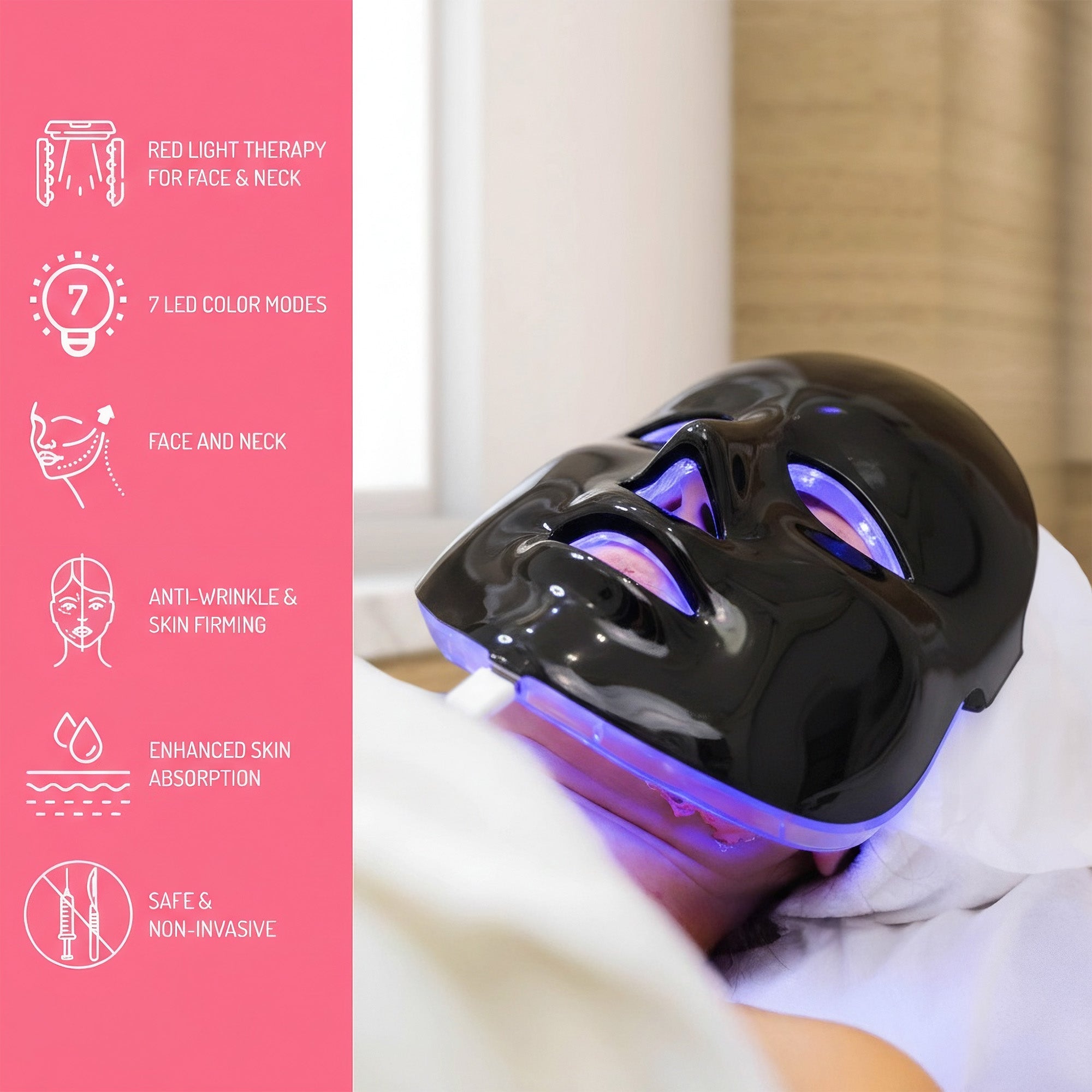 Skinwave Pro Beauty & Recovery Bundle – LED Face Mask + Massage Gun | Buy 2, Get 50% Off the Second